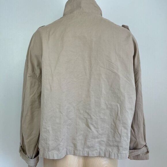 Modesens Ichi Women’s 36 Us Small Oversized Bazoza Jacket Coat Doeskin Neutral - Picture 10 of 15